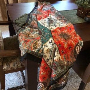 Multi color silk scarf